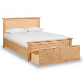 Kendle Oak Bed Frame With Storage Drawer