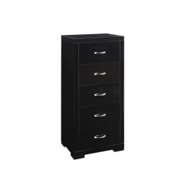 Luna Black 5 Drawer Chest