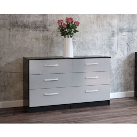 Links High Gloss Grey 6 Drawer Chest