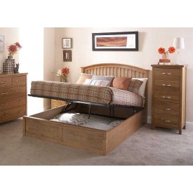 Madrillo Natural Ottoman Storage Bed Frame