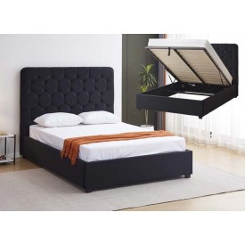 Mansion Black Ottoman Bed Frame