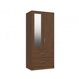 Marston Walnut Combi Robe With Mirror