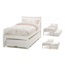 Mia Opal White Guest Bed Frame