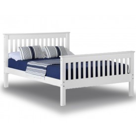 Monty White High Foot Double Bed Frame