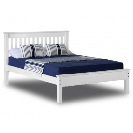 Monty White Low Foot Double Bed Frame