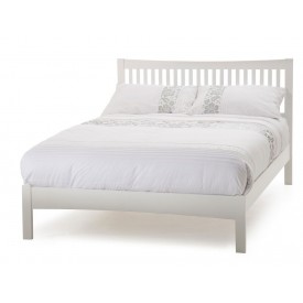 Mia Opal White Super Kingsize Bed Frame
