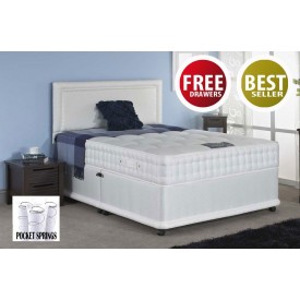 Romeo Pocket 1500 Three Quarter 4 FREE Drawer Divan Bed