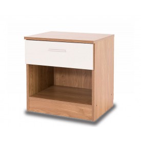 Otto Oak And White Bedside Chest