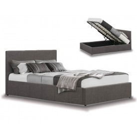 Parade Grey Fabric Double Ottoman Storage Bed Frame