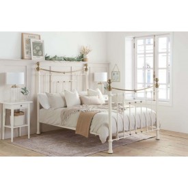 Bronte Cream Double Bed Frame