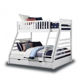 Station White Triple Bunk With Drawers