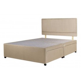 Superior Double Divan Bed Base Stone Fabric