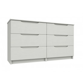 Alpine White Gloss 3 Drawer Double Chest
