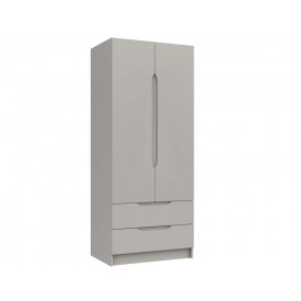 Cashmere Grey High Gloss 2 Door Combi Wardrobe