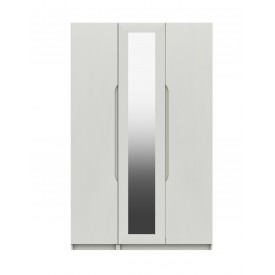 Alpine White Gloss 3 Door Robe With Mirror