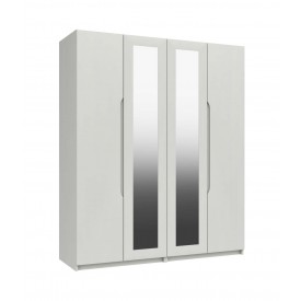 Alpine White Gloss 4 Door Robe With Mirror