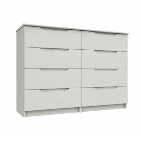 Alpine White Gloss 4 Drawer Double Chest