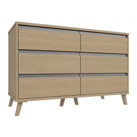 Thames 3 Drawer Double Chest Natural Oak