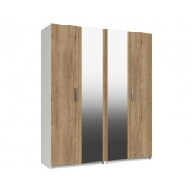 Waterford Oak And White 4 Door Wardrobe