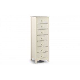 Cambell Stone White 7 Drawer Narrow Chest