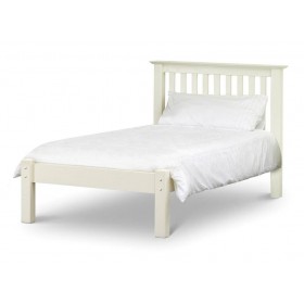 Barcelona Stone White Low Foot Single Bed Frame