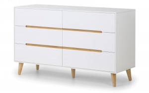 Alcester White 6 Drawer Chest