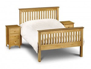 Barcelona Pine High Foot End Double Bed Frame