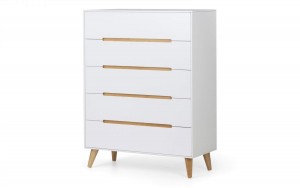 Alcester White 5 Drawer Chest