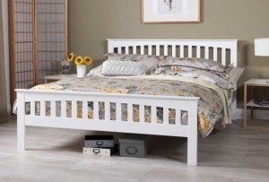 Emelia Opal White Kingsize Bed Frame