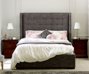 Quinto Grey Waffle Bed Frame