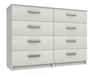 Arden White Gloss 4 Drawer Double Chest
