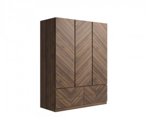 Catalan Walnut 3 Door Wardrobe