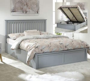Connect Grey Ottoman Bed Frame
