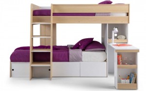 Eternal Oak and White Bunk Bed