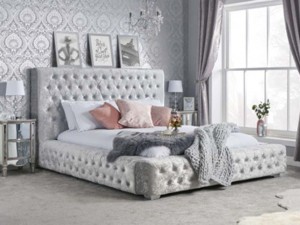 Grand Luxe Silver Bed Frame