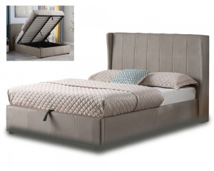 Plush Oyster Hotel Ottoman Bed Frame