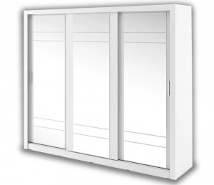 Manchester White Sliding Door Wardrobe 250cm