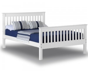 Monty White High Foot Double Bed Frame