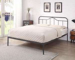 Holte Black And Silver Bed Frame