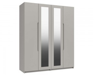 Cashmere Grey High Gloss 4 Door Wardrobe