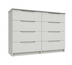 Alpine White Gloss 4 Drawer Double Chest
