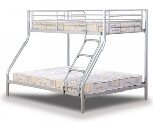 Tobias Silver Triple Bunk Bed