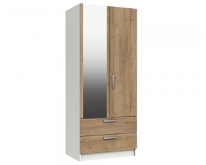 Waterford Oak And White Mirror Combi Robe