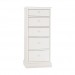 Ashenby White 5 Drawer Tall Chest