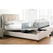 Acclaim Oatmeal Double Ottoman Storage Bed Frame