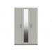 Arden Cashmere Grey Gloss 3 Door Robe With Mirror