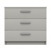 Arden Cashmere Grey Gloss 3 Drawer Chest