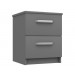 Arden Dust Gloss 2 Drawer Bedside