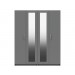 Arden Dust Grey Gloss 4 Door Robe With Mirror