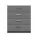 Arden Dust Grey  Gloss 4 Drawer Chest